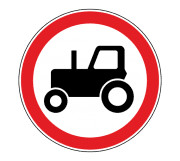 Знак 3.6 Движение тракторов запрещено