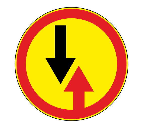 Знак 2.6 Преимущество встречного движения (Временный)
