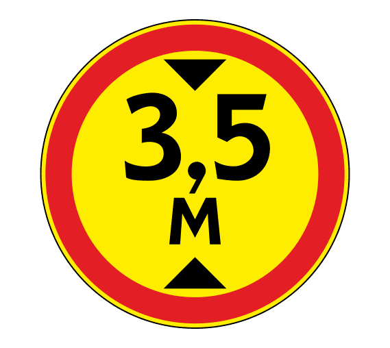 Знак 3.13 Ограничение высоты (Временный)