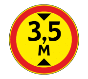 Знак 3.13 Ограничение высоты (Временный)