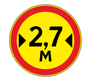 Знак 3.14 Ограничение ширины (Временный)