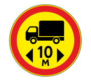 Знак 3.15 Ограничение длины (Временный)
