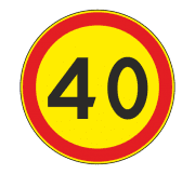 Знак 3.24 Ограничение максимальной скорости (Временный)