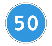 Знак 4.6 Ограничение минимальной скорости
