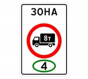 Знак 5.37. Зона с ограничением эко класса по видам ТС