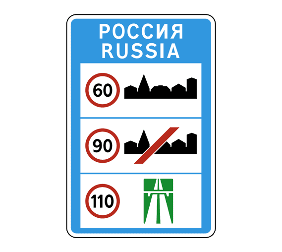 Знак 6.1 Общие ограничения максимальной скорости