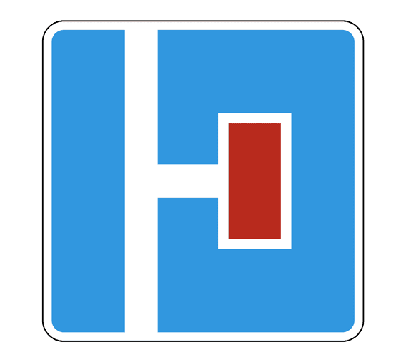 Знак 6.8.2 Тупик
