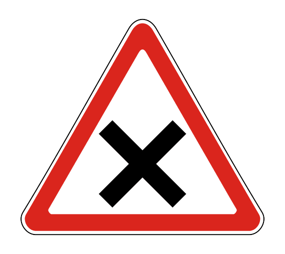 Знак 1.6 Пересечение равнозначных дорог