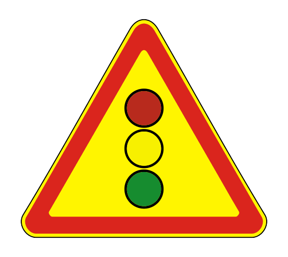Знак 1.8 Светофорное регулирование (Временный)