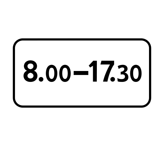 Знак 8.5.4 Время действия