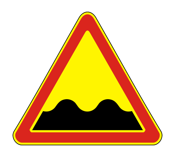 Знак 1.18 Выброс гравия (Временный)