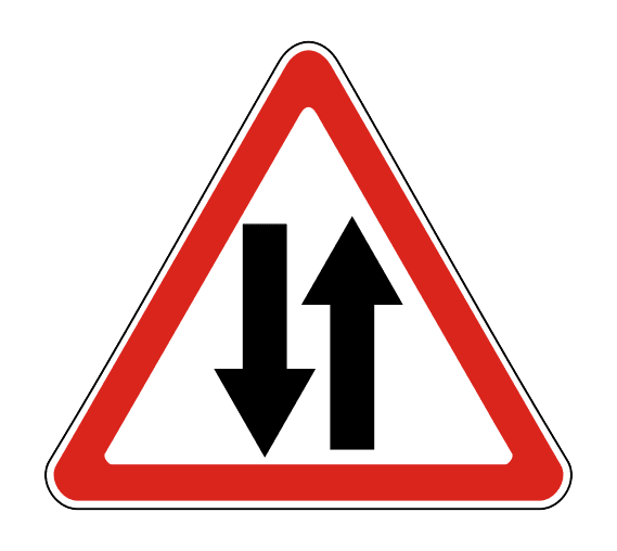 Знак 1.21 Двустороннее движение