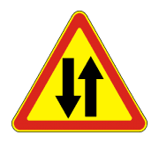 Знак 1.21 Двустороннее движение (Временный)