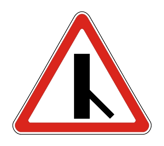 Знак 2.3.6 Примыкание второстепенной дороги 