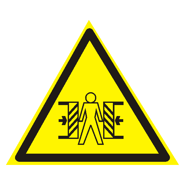Знак W23 "Внимание. Опасность зажима"