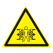Знак W23 "Внимание. Опасность зажима"
