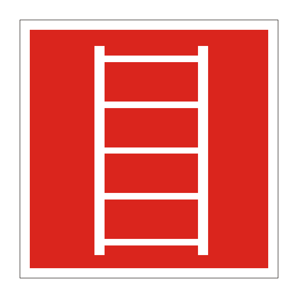Знак F03 "Пожарная лестница"