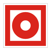 Знак F10 "Кнопка включения установок (систем) пожарной автоматики"
