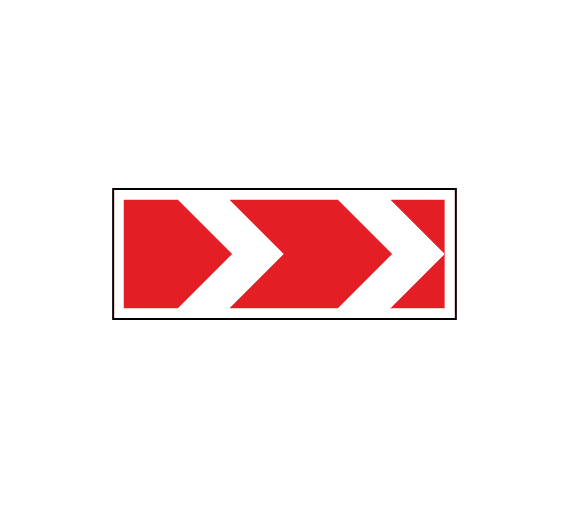 Знак 1.34.1 Направление поворота (средний)