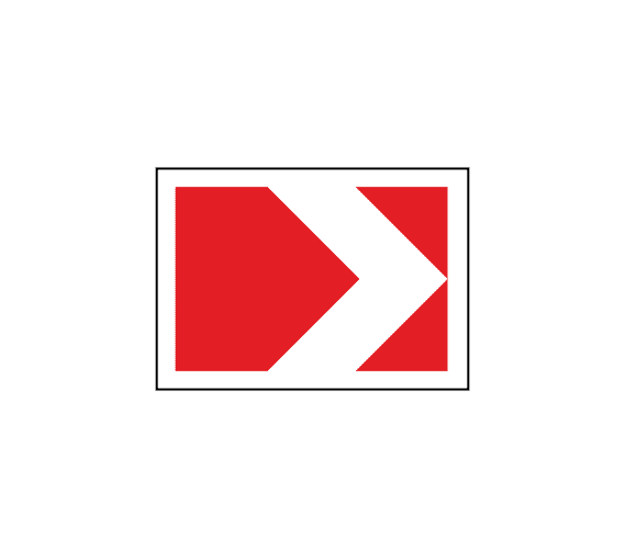 Знак 1.34.1 Направление поворота (малый)