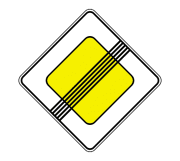Знак 2.2 Конец главной дороги